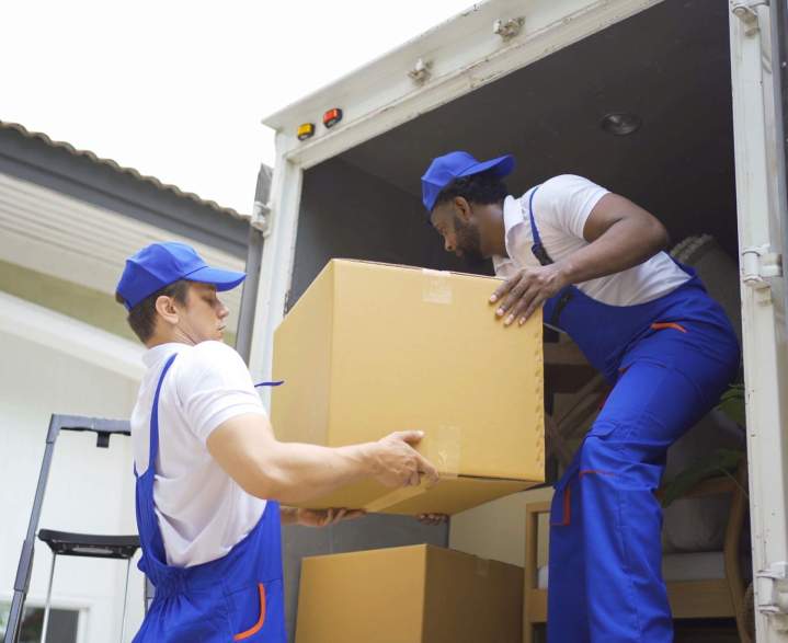 Déchargement cartons Igny